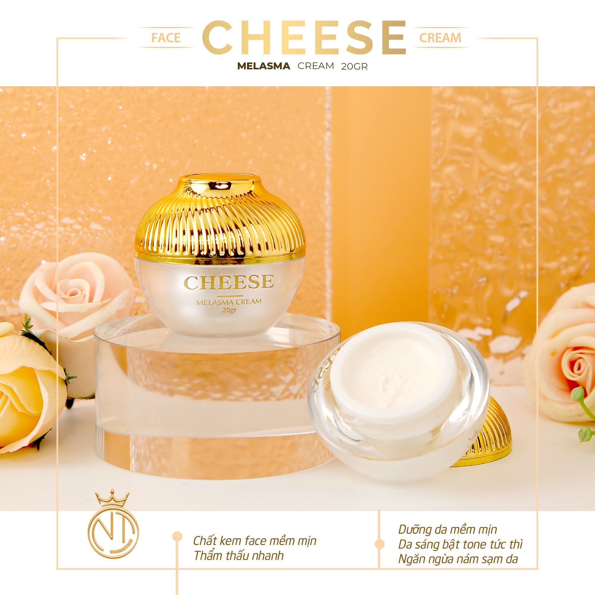 Đẩy lùi nám sạm tự tin khoe da cùng Kem đặc trị nám Cheese Melasma Cream