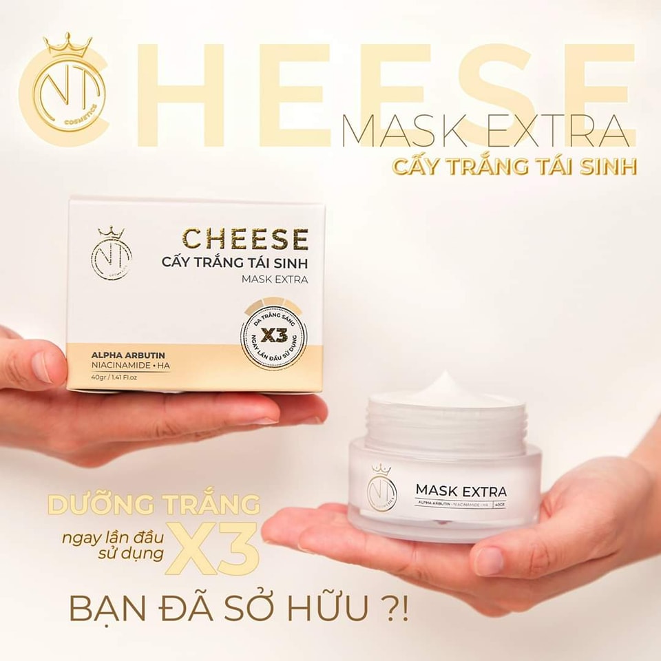 Mặt nạ cấy trắng tái sinh Cheese bảo bối cho làn da trắng sáng căng mịn như bé