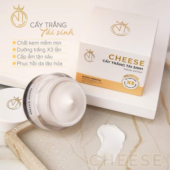 Liều thuốc bổ cho da ! Mặt nạ cấy trắng tái sinh CHEESE NT COSMETICS