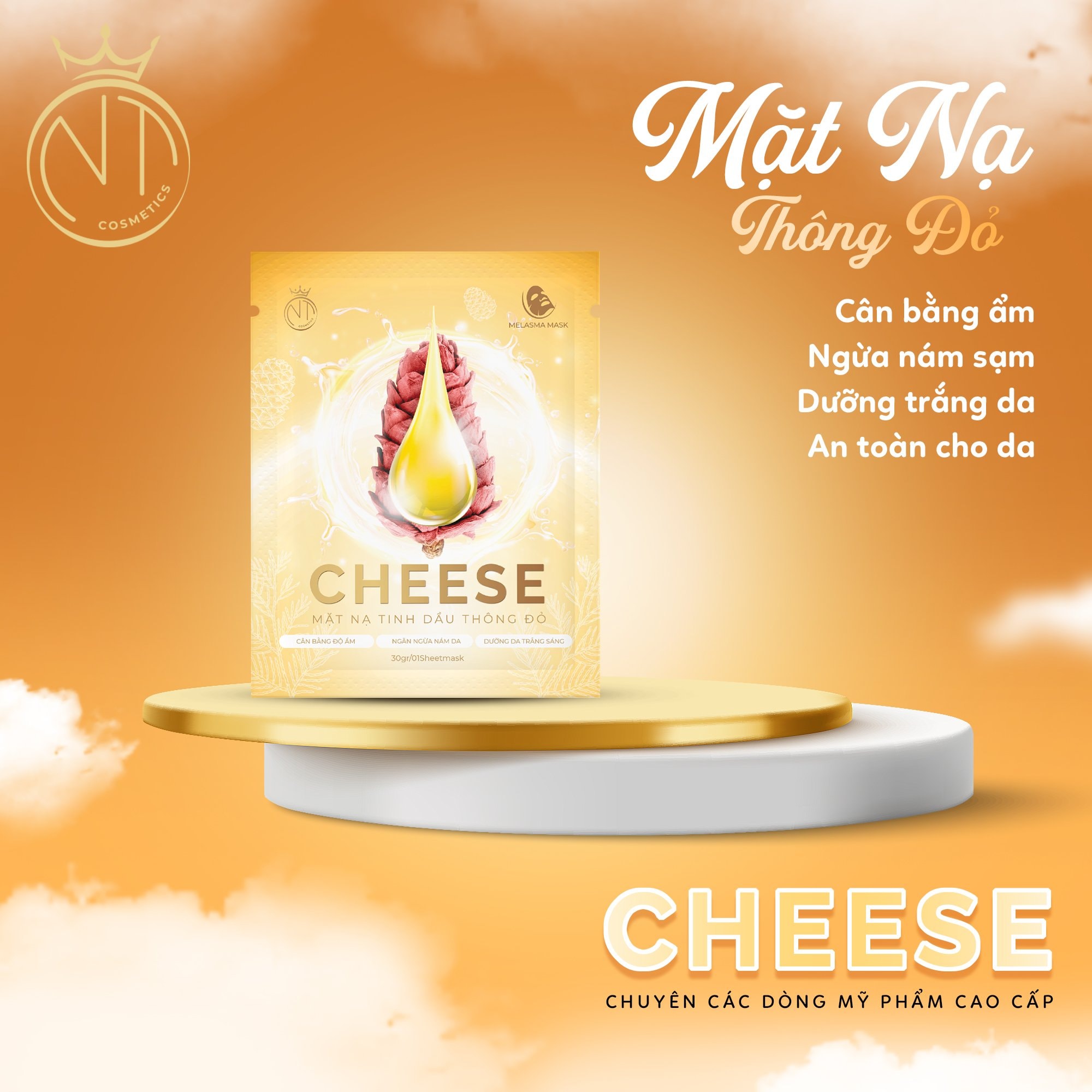 Mask tinh dầu thông đỏ của Cheese sản phẩm cho chị em nghiện đắp mask hằng ngày