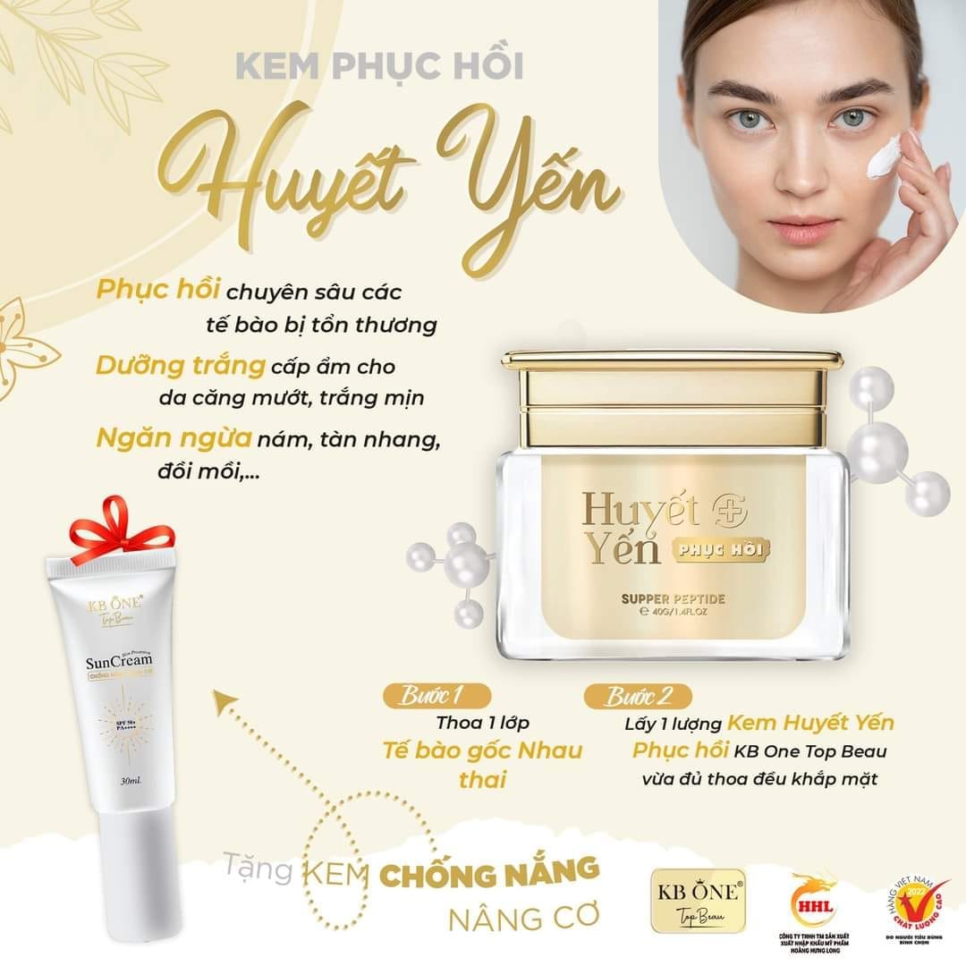 Kem Dưỡng Huyết Yến Phục Hồi KB One