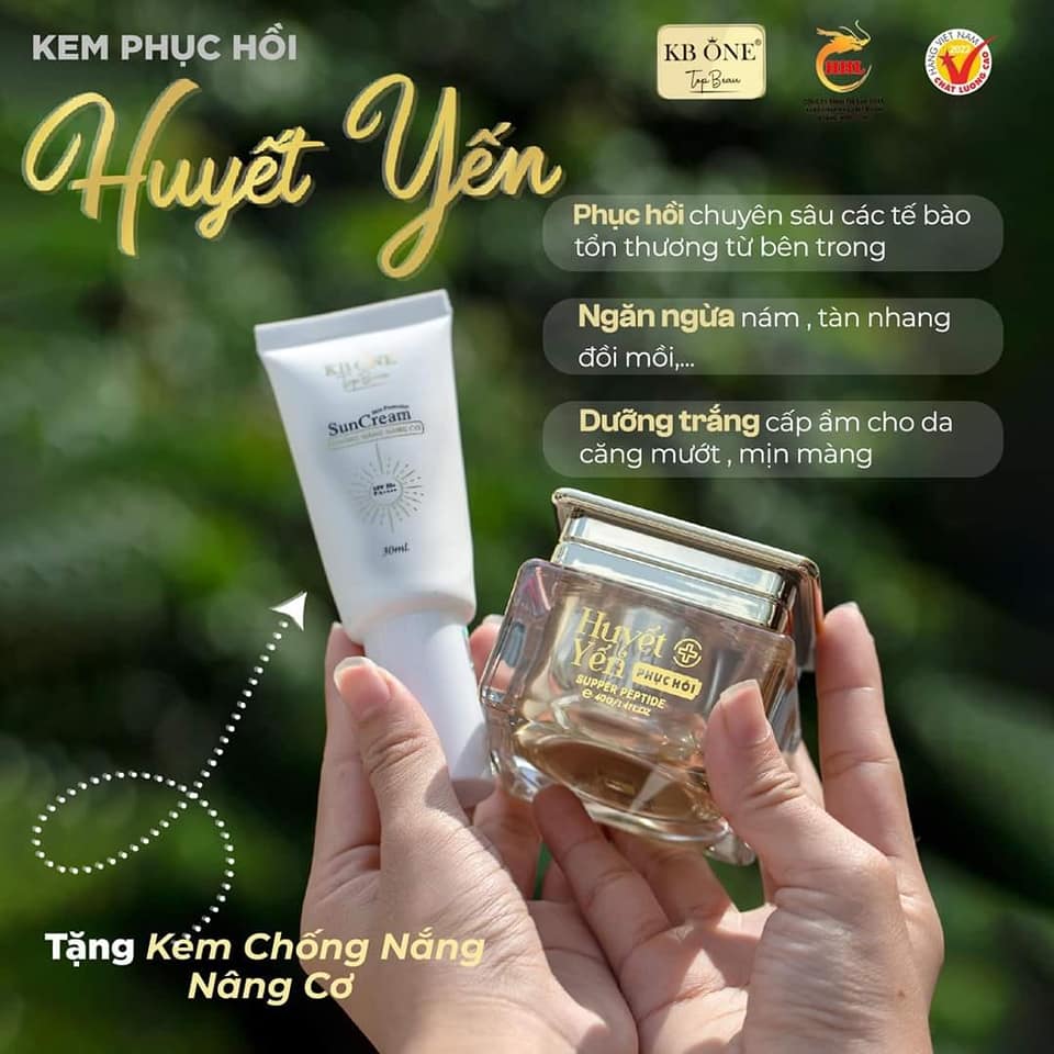 Tái Sinh Làn Da Tổn Thương Với Kem Dưỡng Huyết Yến Phục Hồi KB One