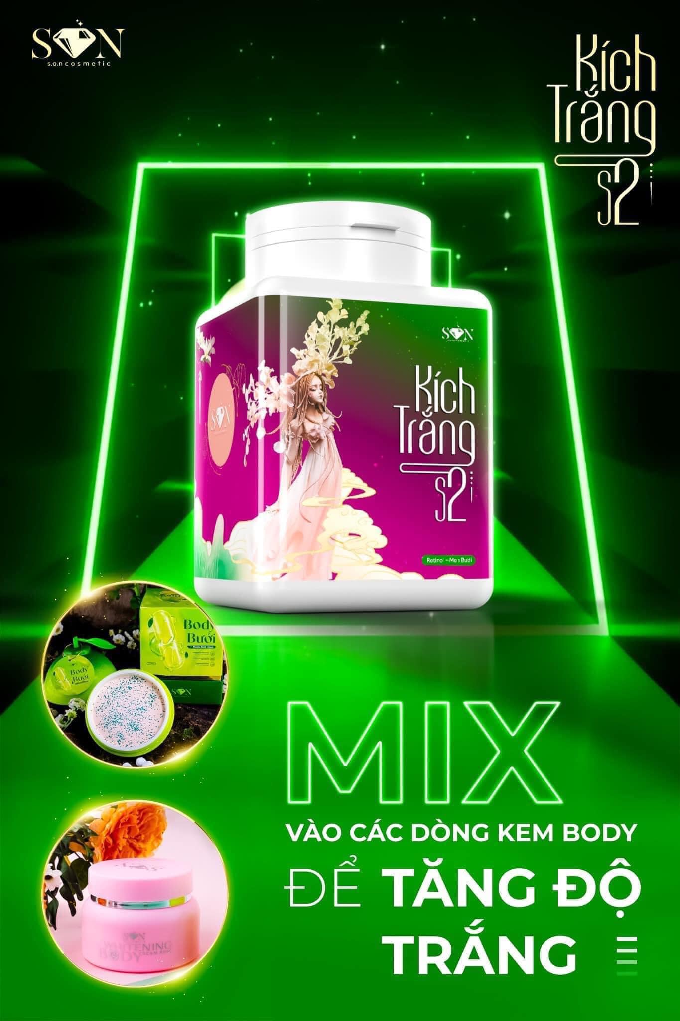 Kích Trắng S2 SON Thơm-Thấm-Mịn-Trắng