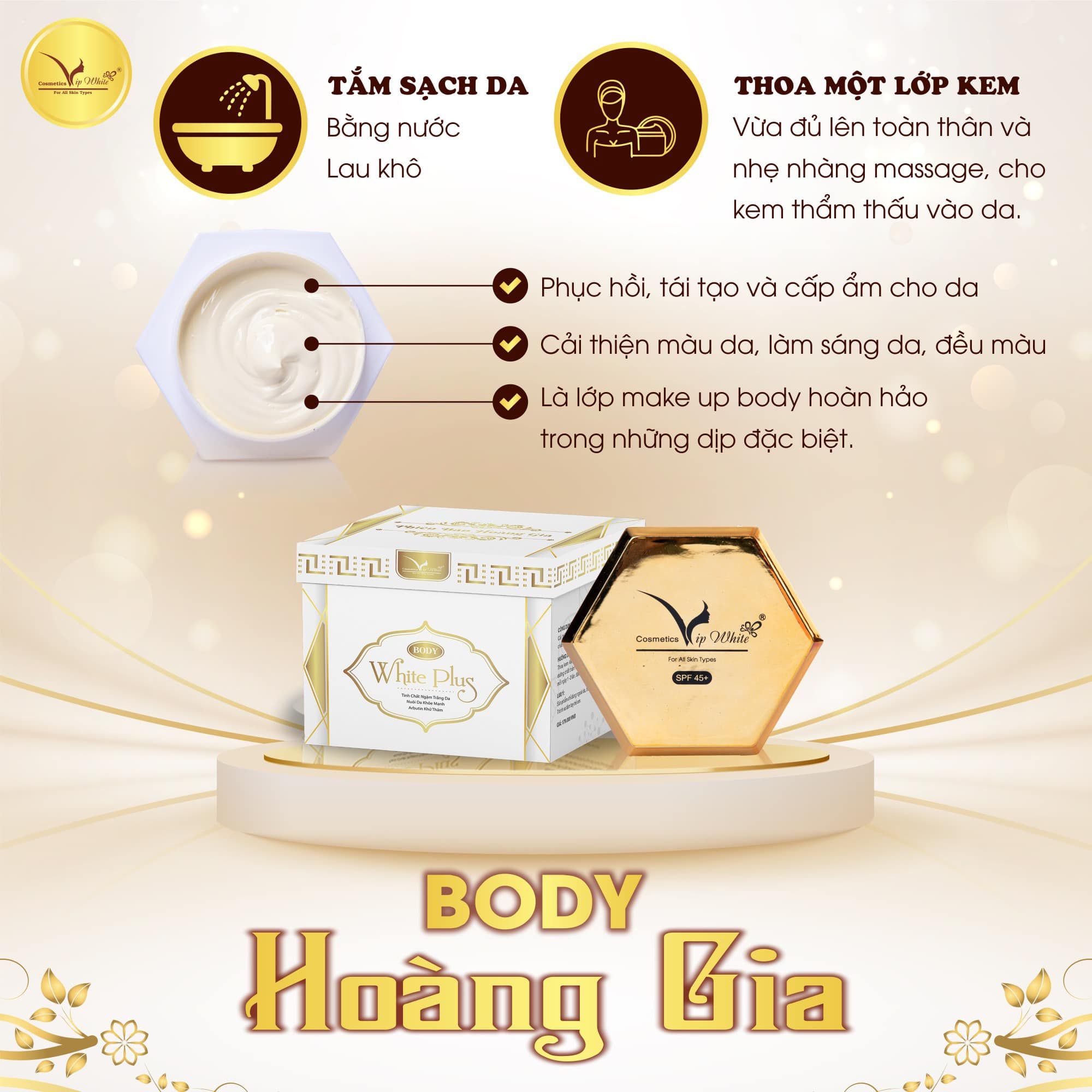 Sở Hữu Làn Da Trắng Sang Xịn Mịn Với Kem Body Hoàng Gia Vip White🔥🔥🔥