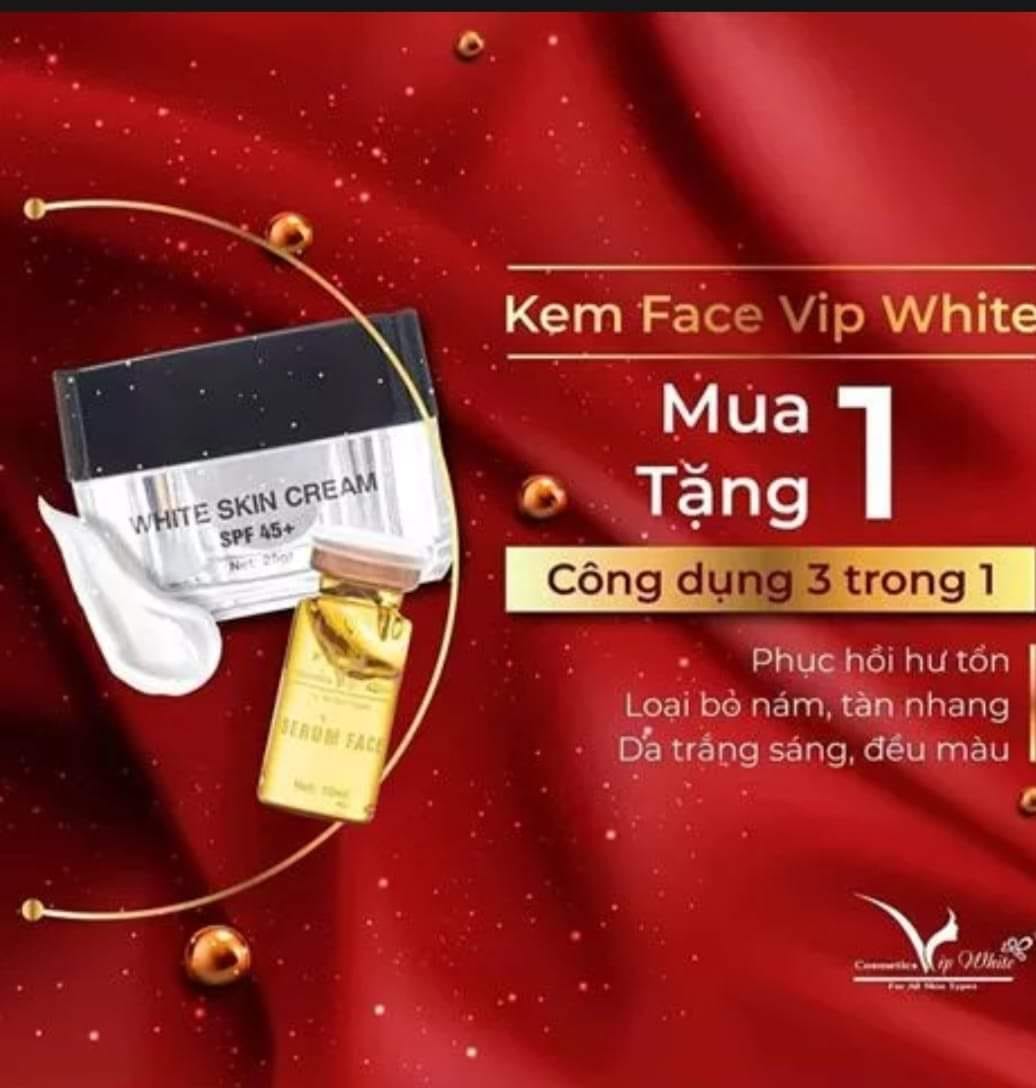 Kem Face Vip White Mang Làn Da Trắng Sáng Về Cho Bạn