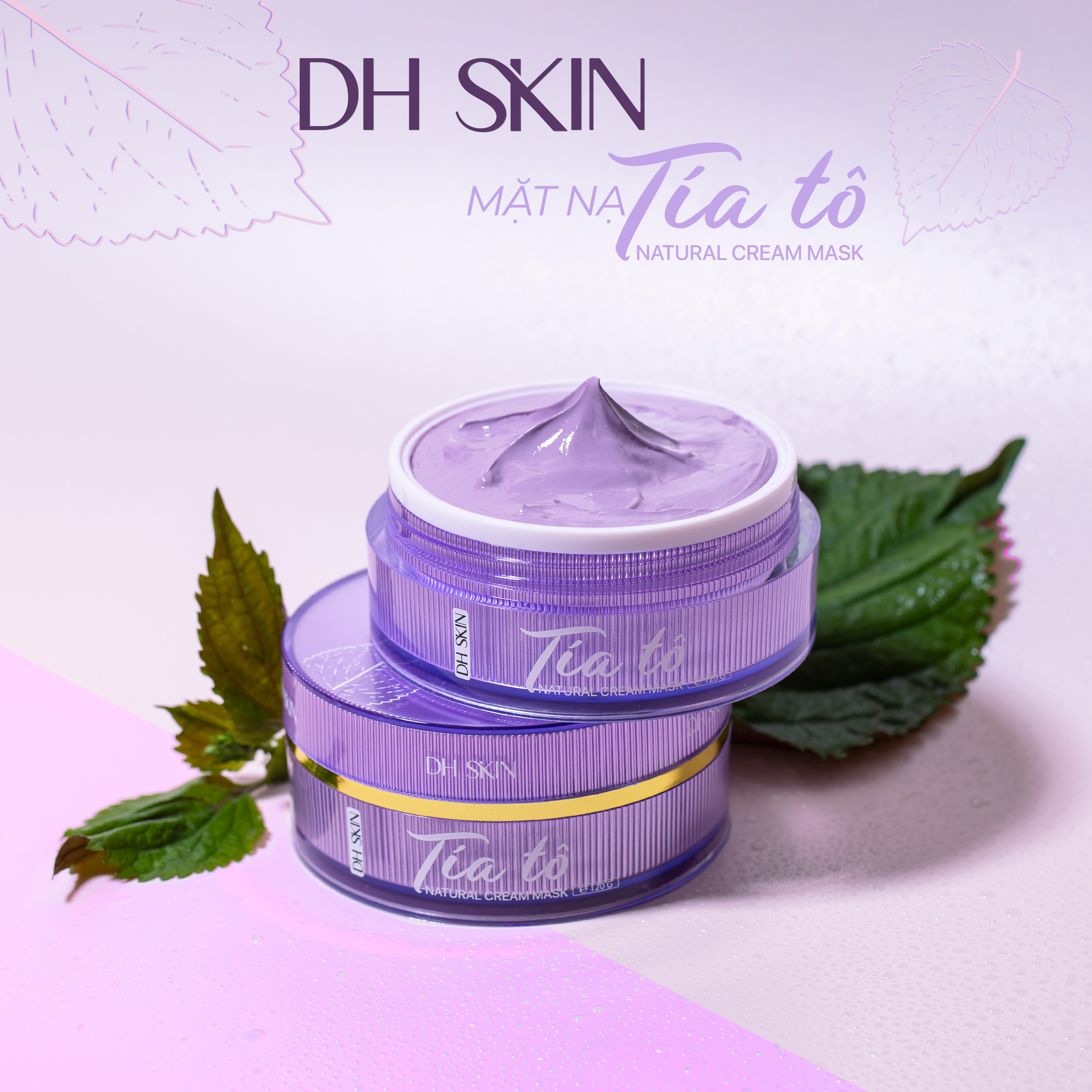 Mặt Nạ Tía Tô DH Skin Chiết Xuất từ Thành Phần Thiên Nhiên