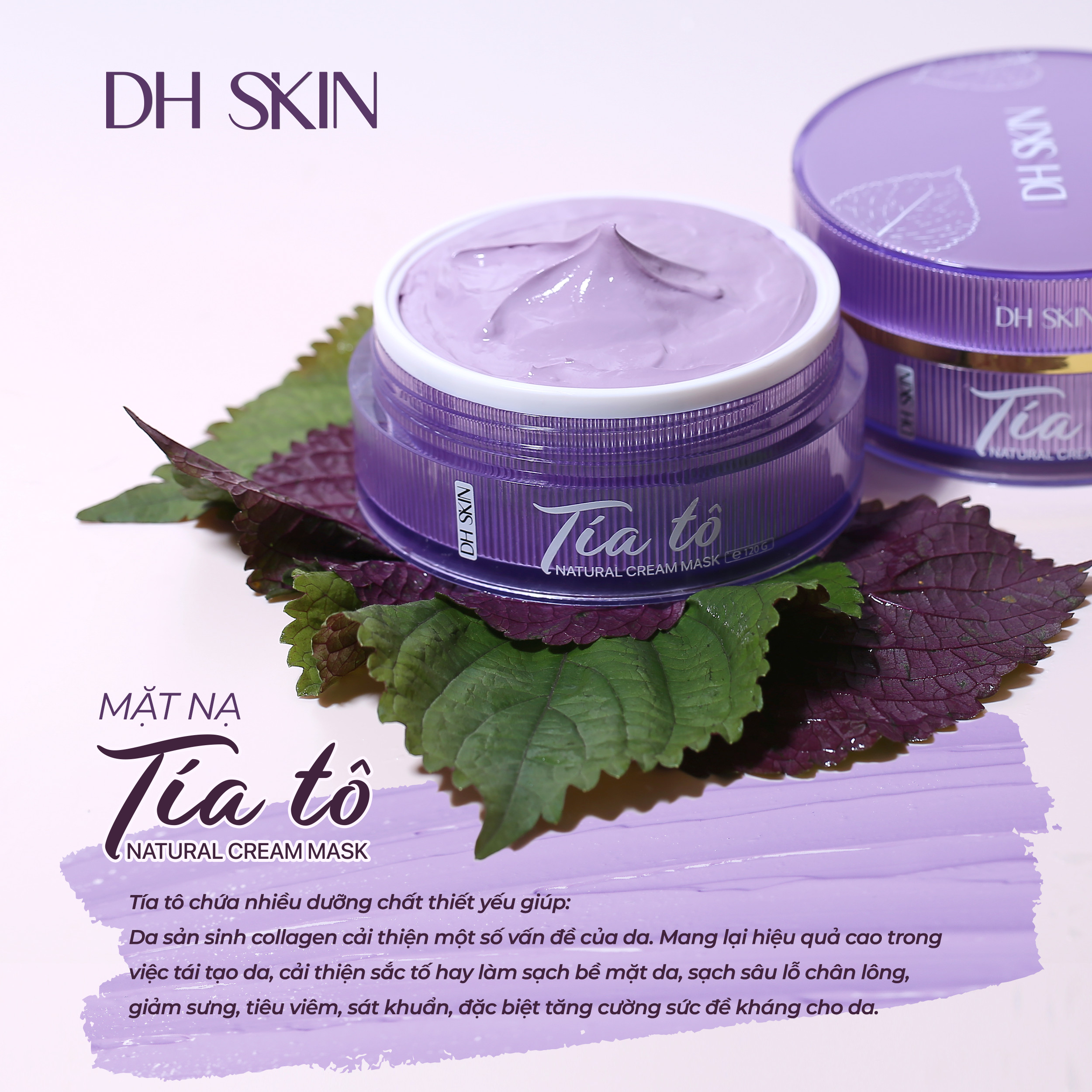 Mặt Nạ Tía Tô DH Skin Dành Cho Da Sạm Nám