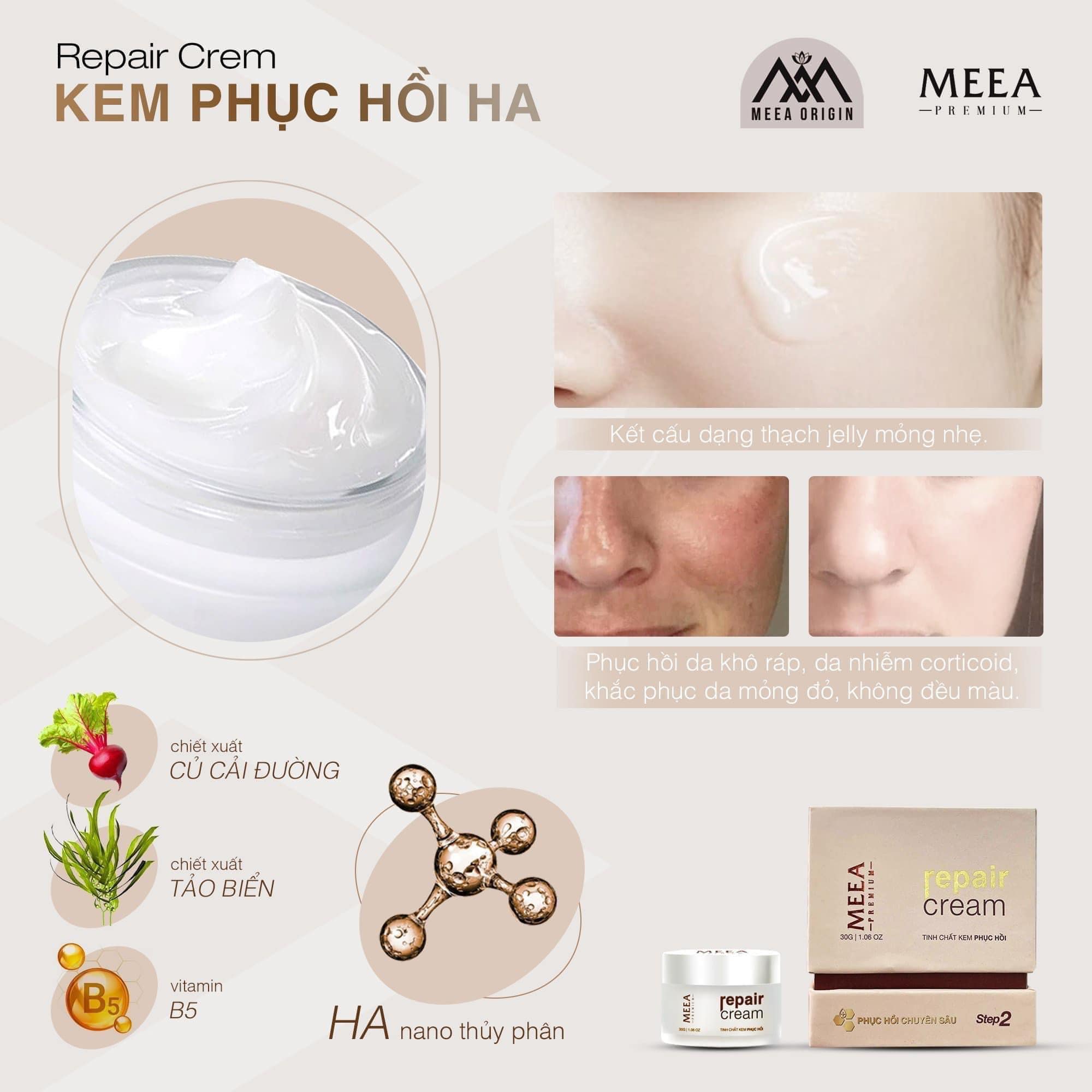 kem phục hồi Meea Origin  chăm sóc chuyên sâu da