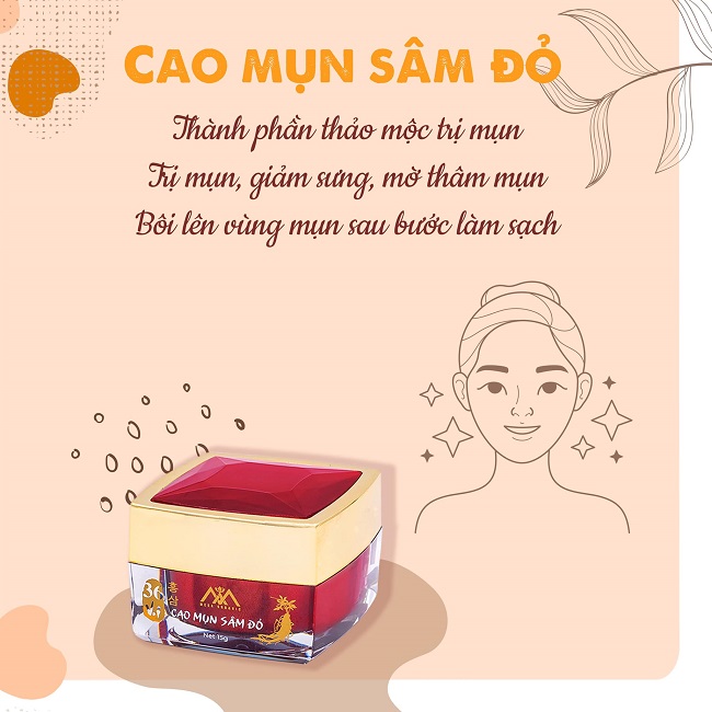 Hiệu quả chứng minh cùng thời gian cao mụn sâm đỏ 36 vị