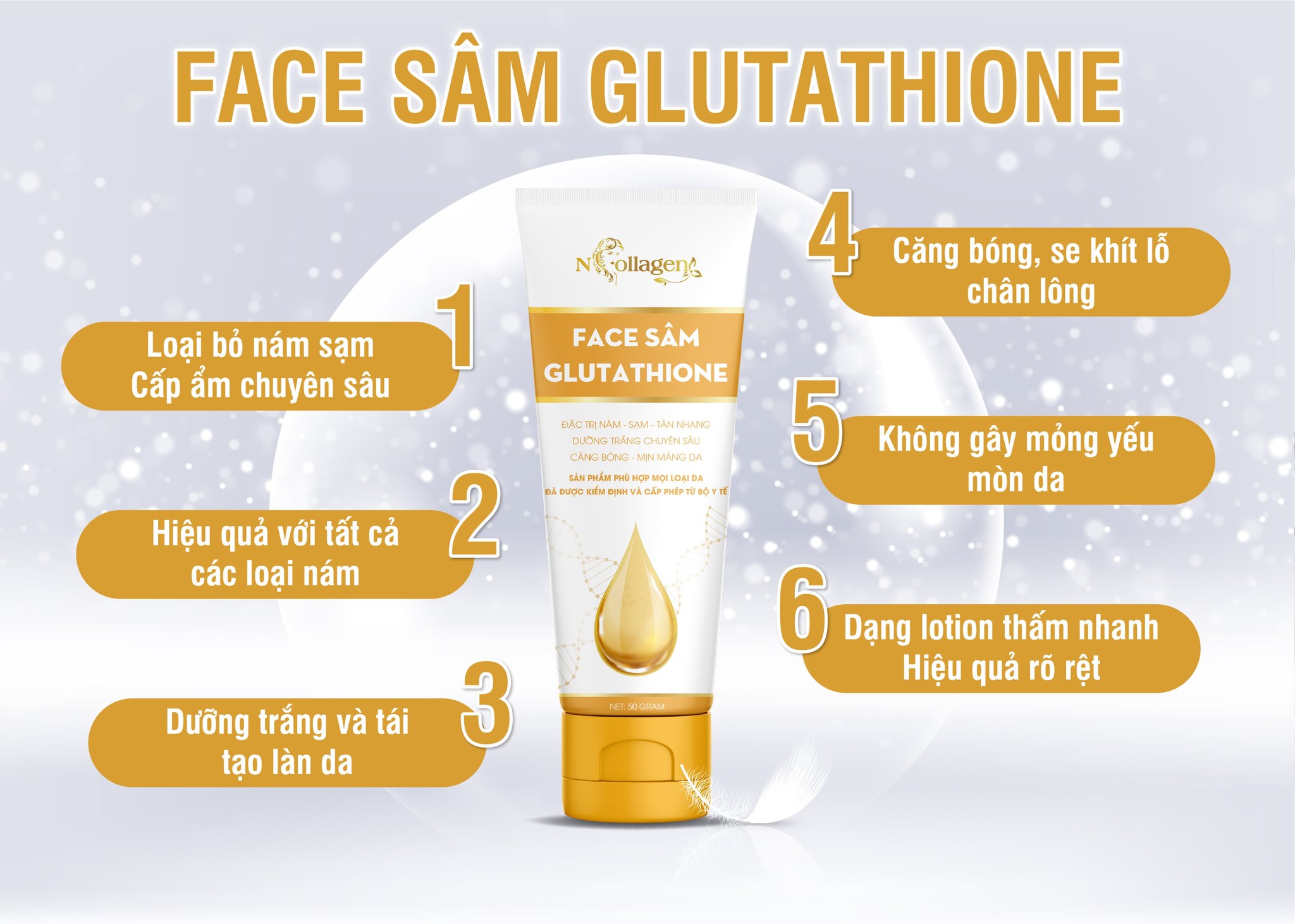 Có Face Sâm Glutathione thì an tâm đuổi nám đi nhanh và đi xa