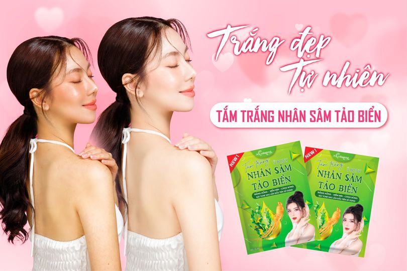 Trắng hơn kem trộn nhưng an toàn chuẩn khoa học với tắm trắng Nhân Sâm Tảo Biển N Collagen