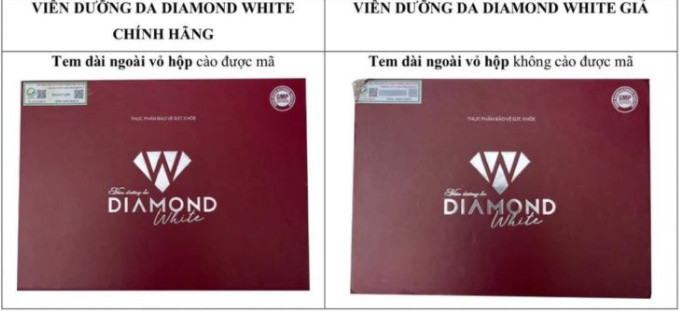 Cảnh báo hàng giả viên trắng da Diamond White Ngọc Trinh và cách phân biệt
