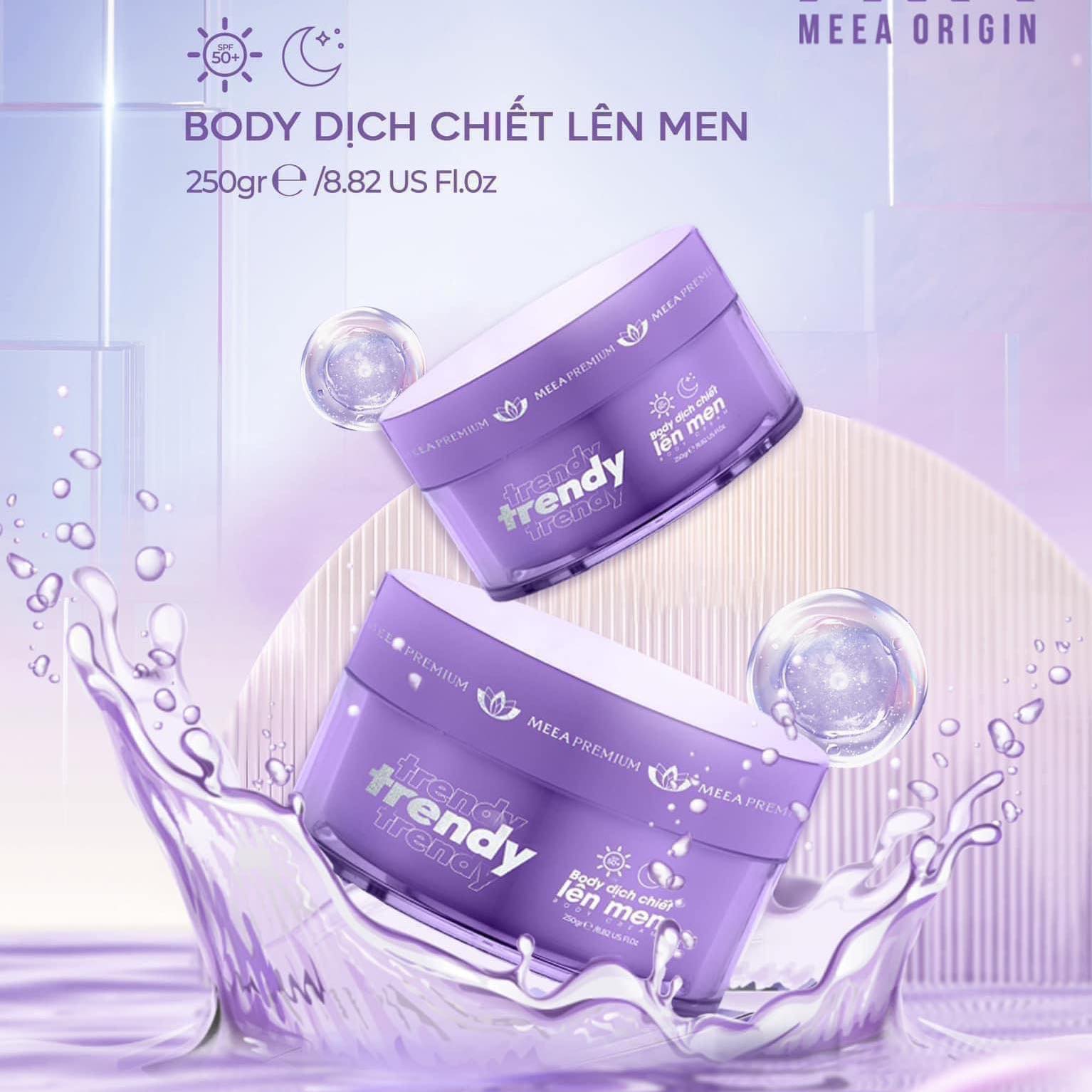 Chết mê mẩn với cái màu của em kem body Trendy Meea body chiết lên men