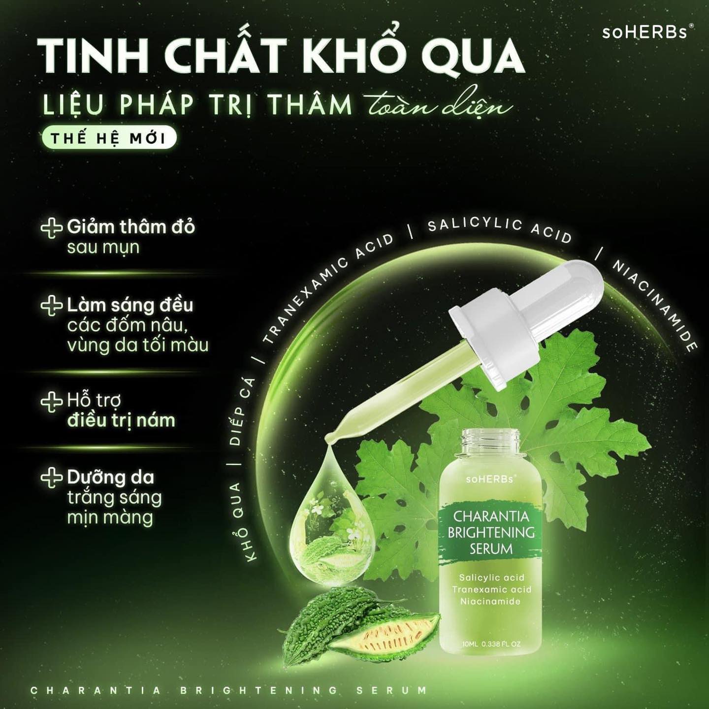 Trị mụn đúng cách ngại gì thâm mụn Serum đánh bay vùng thâm khổ qua