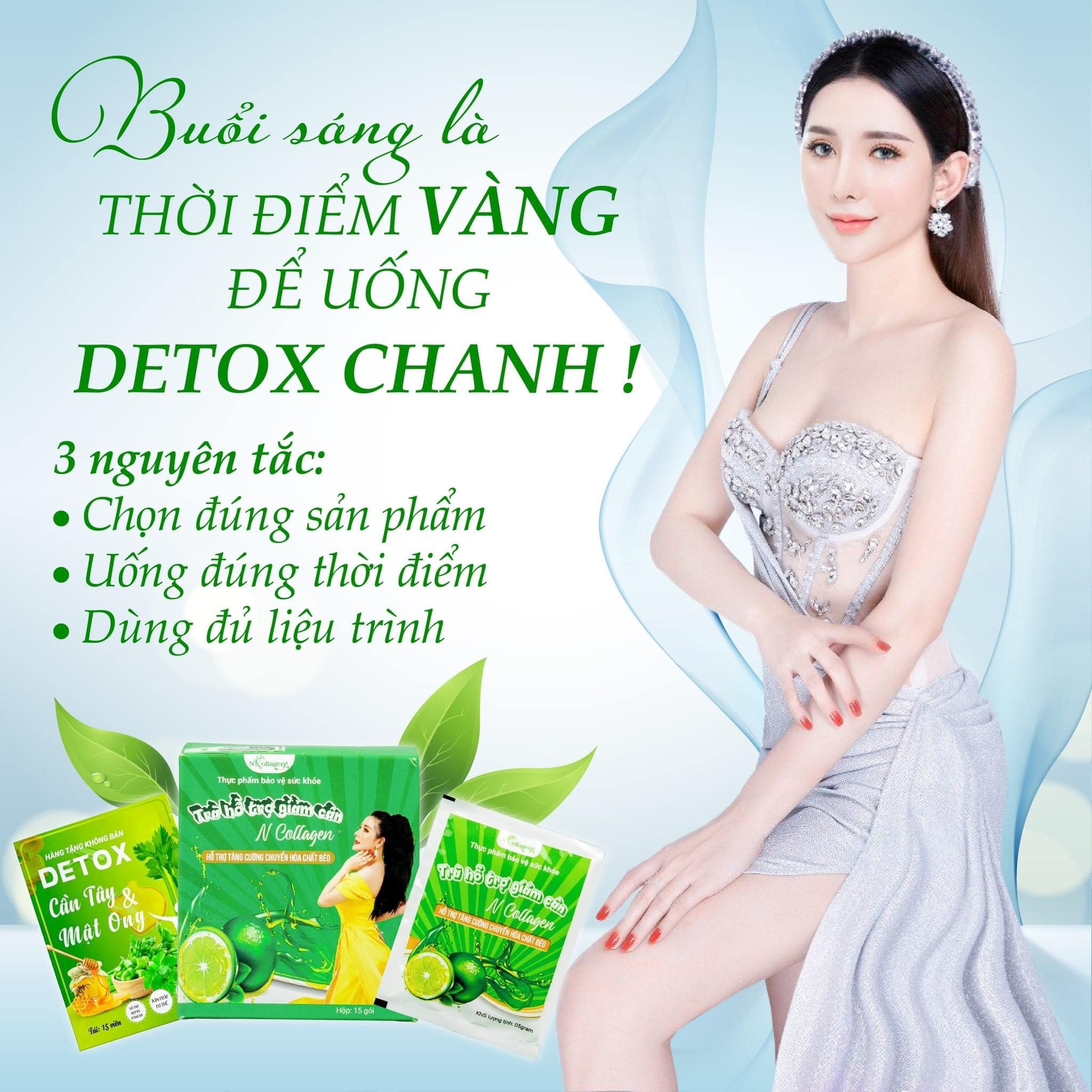 Uống sớm chừng nào tốt chừng đó với Detox Chanh Ncollagen