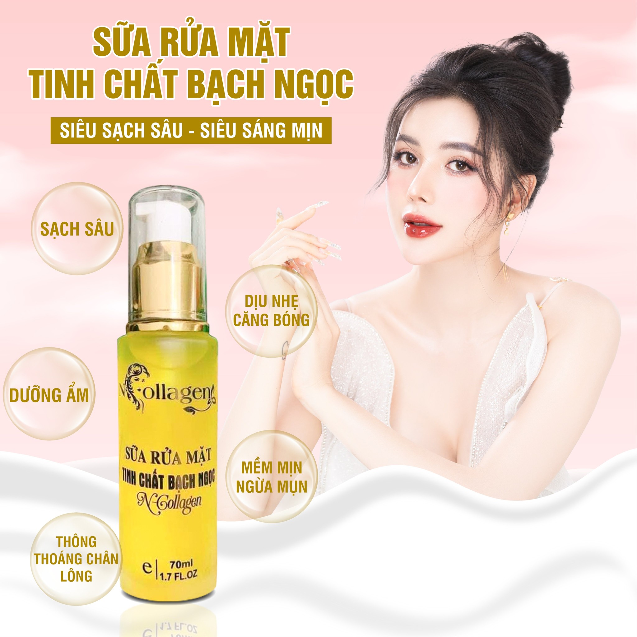 Dịu nhẹ sạch mịn với sữa rửa mặt Tinh Chất Bạch Ngọc quốc dân xứng đáng để nàng đầu tư