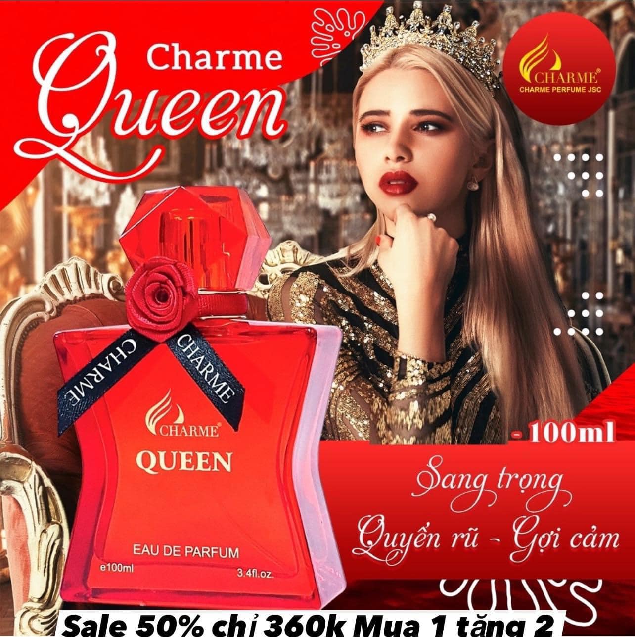 Nước Hoa Charme Queen mang hương thơm quyến rũ gợi cảm nữ tính