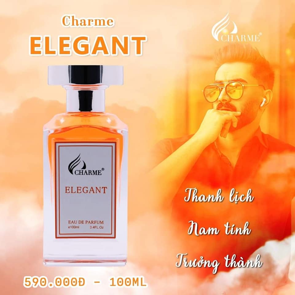 Charme Elegant như một ly rượu ngon sang trọng bền bỉ bám tỏa và nhẹ nhàng vương vấn trên da lâu rất lâu