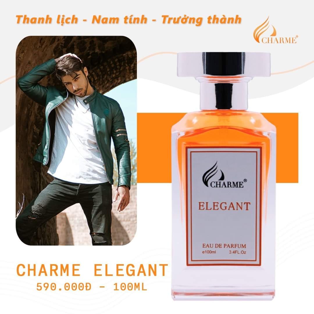 Charme Elegant như một ly rượu ngon sang trọng bền bỉ bám tỏa và nhẹ nhàng vương vấn trên da lâu rất lâu