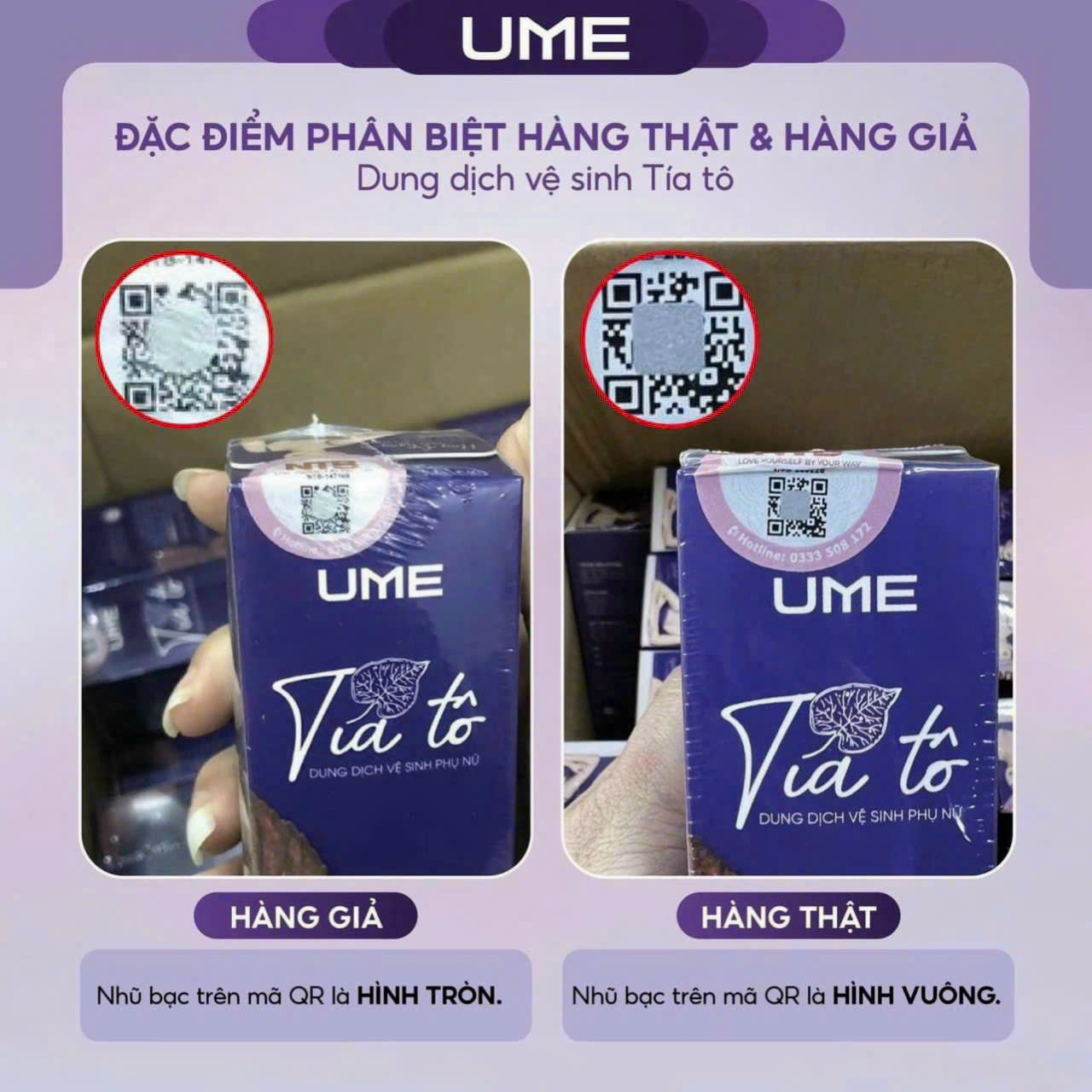 Các đặc điểm phân biệt hàng giả dung dịch vệ sinh Tía Tô