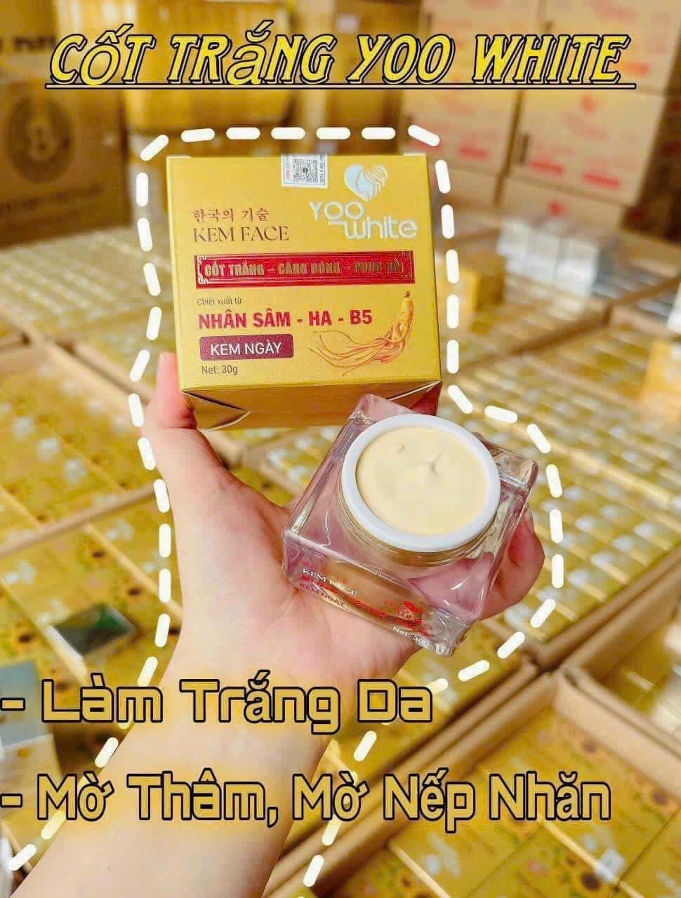 Combo Face ngày Yoo White dưỡng trắng giảm nám nụn thâm