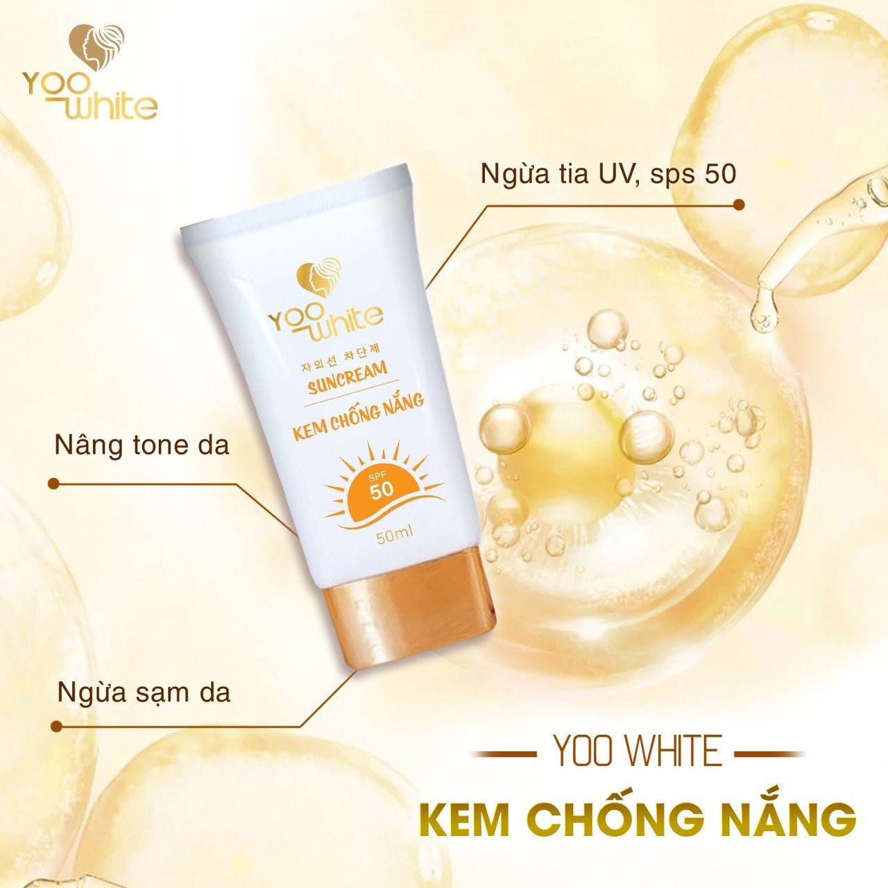 Để bảo vệ da tốt nhất thì không thể không sử dụng kem chống nắng Yoo White