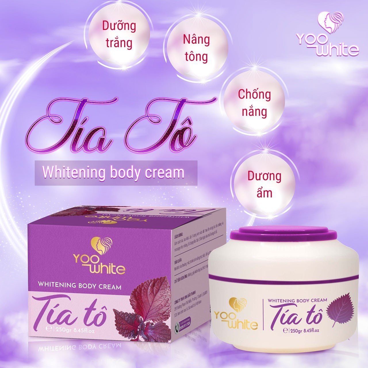 Thay đổi làn da đen lấy làm da trắng hồng cùng siêu phẩm Body Tía Tô nhà Yoo White