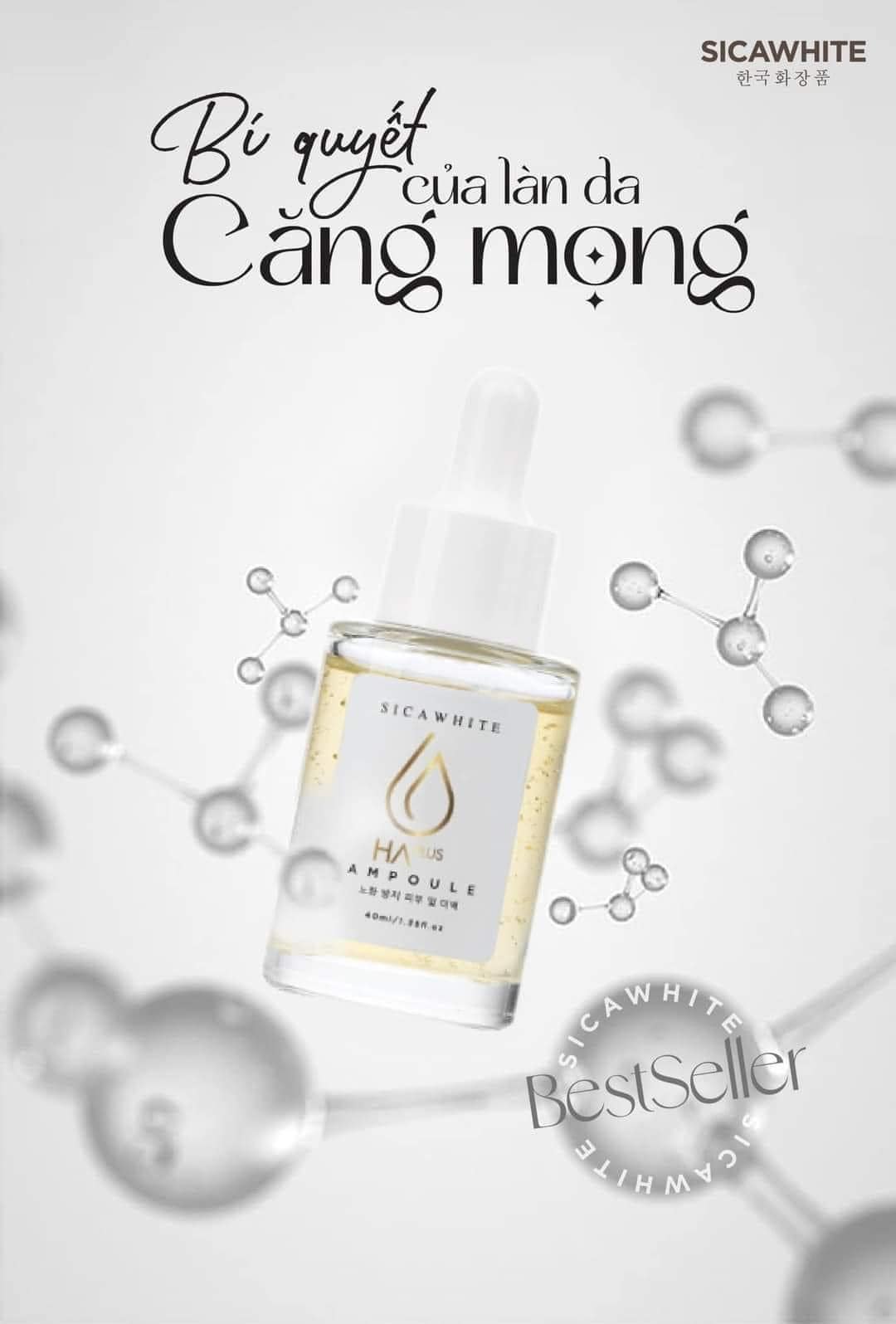 Serum HA Ampoule White cứu tinh cho các nàng trị mụn