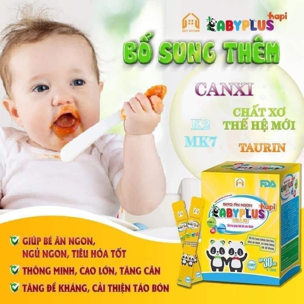 Siro ăn ngon Baby Plus giúp bé hết biếng ăn tăng cân tiêu hóa tốt mẹ nuôi con nhàn tênh