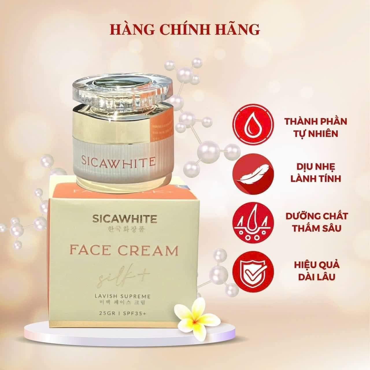 Kem Face lụa SiCa White dưỡng trắng chuyên sâu