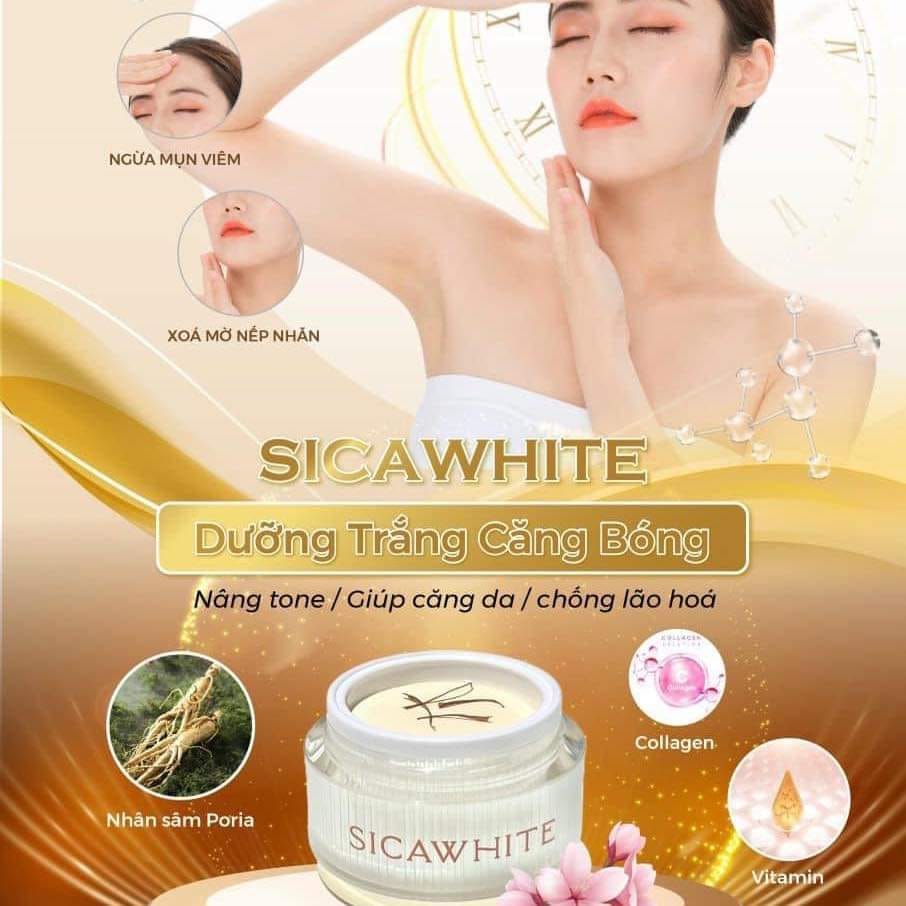 Kem Face lụa SiCa White dưỡng trắng chuyên sâu