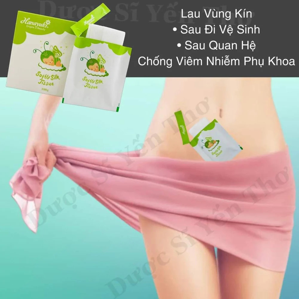 Khăn Giấy Ướt Dung Dịch Vệ Sinh Soft & Silk Tissue Hanayuki