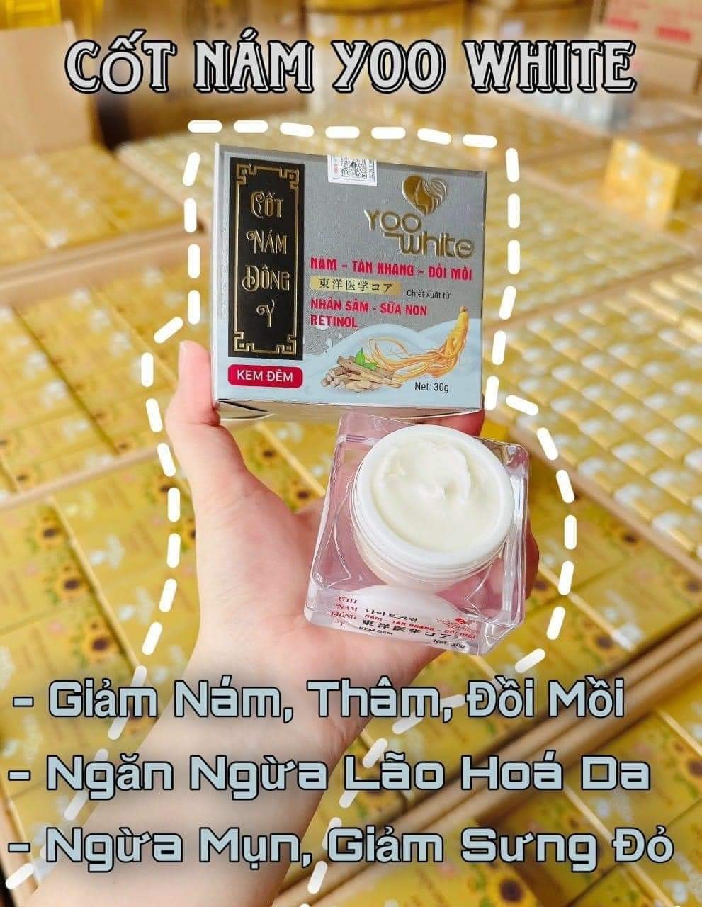 kem face cốt nám đông y nhà yoo white  là dòng kem trị nám hiệu quả nhất hiện nay.