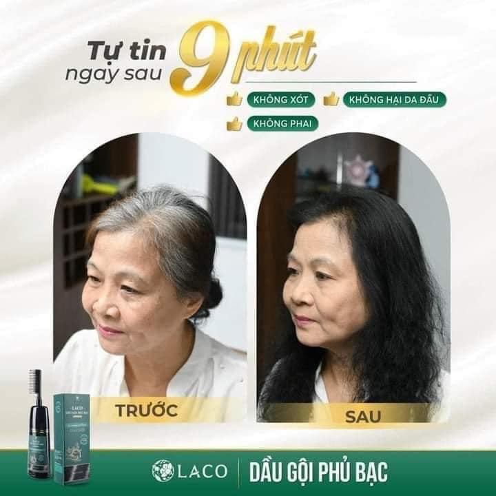 Dầu Gội Phủ Bạc Laco già trẻ trai gái xài mê cực luôn