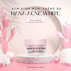 Kem Giảm Mụn Trắng Da Hana Acne & White Mini Hanayuki