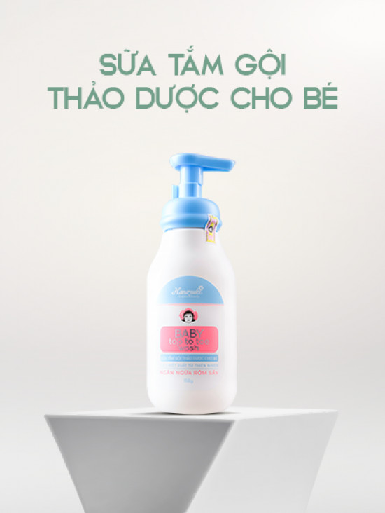 Sữa Tắm Thảo Dược Cho Bé Hanayuki Baby Top To Toe Wash