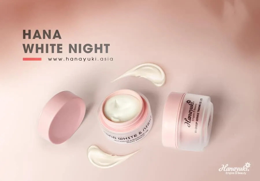 Kem dưỡng trắng da ban đêm Hanayuki - Hana White & Night