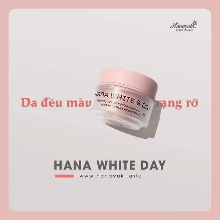 KEM DƯỠNG TRẮNG DA BAN NGÀY HANA WHITE & DAY