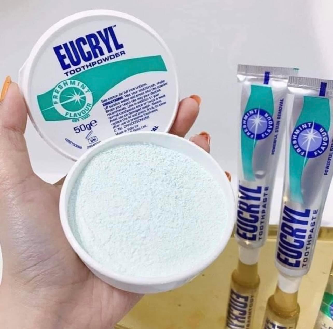 Bột tẩy trắng răng Eucryl Tooth Powder là sự lựa chọn hiệu quả vừa đơn giản dễ áp dụng không chiếm quá nhiều thời gian của bạn