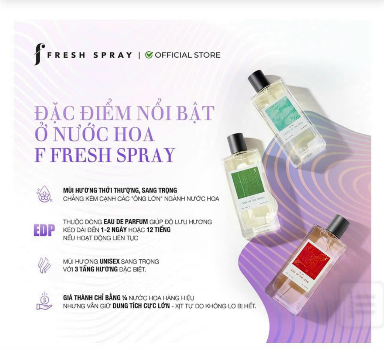 F Fresh Spray nước hoa phi giới tính đầu tiên tại Việt Nam đột phá với công nghệ mới tích hợp với hạt lưu hương trên quần áo