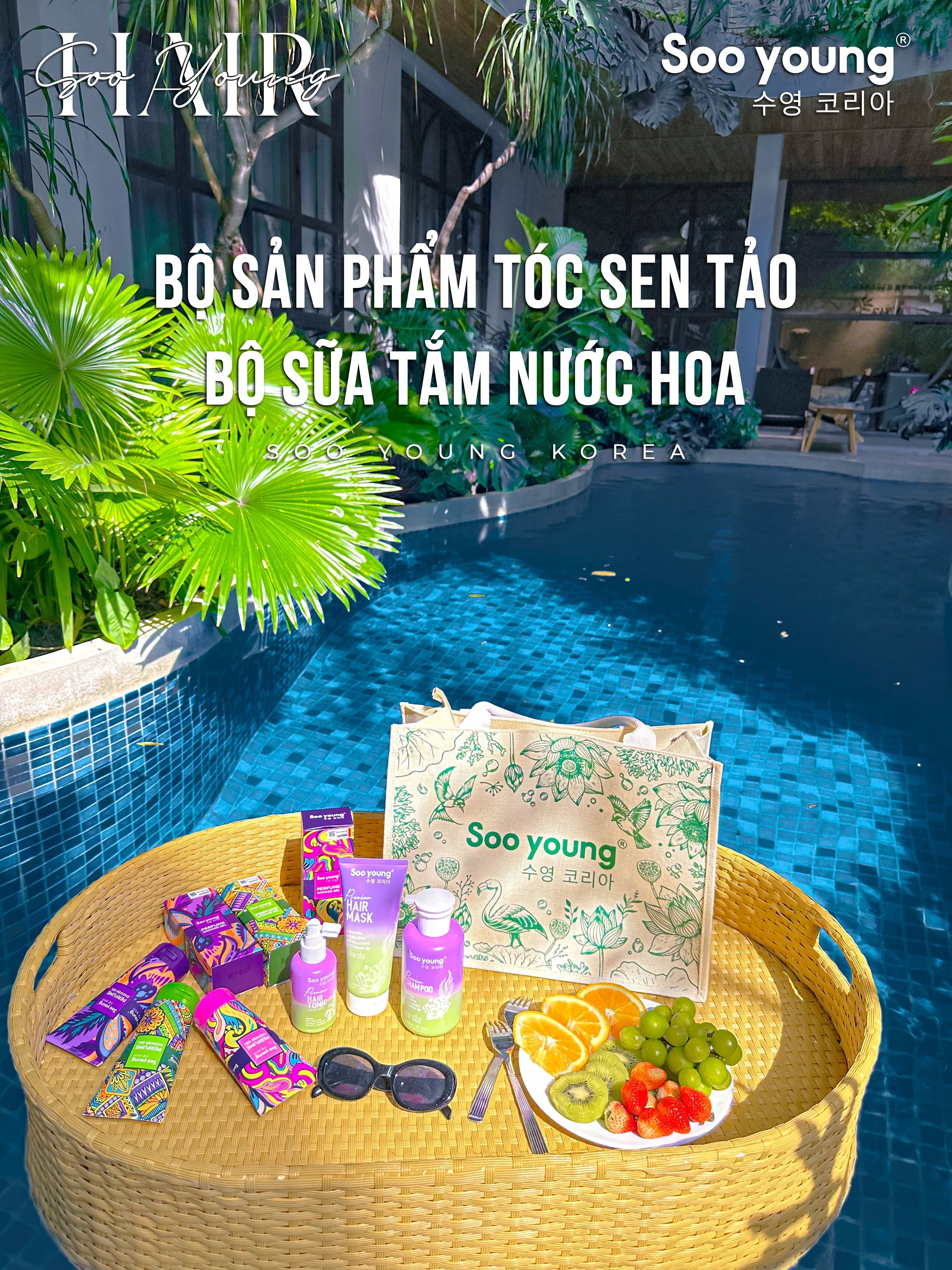 Dầu gội sen tảo và sữa tắm nước hoa