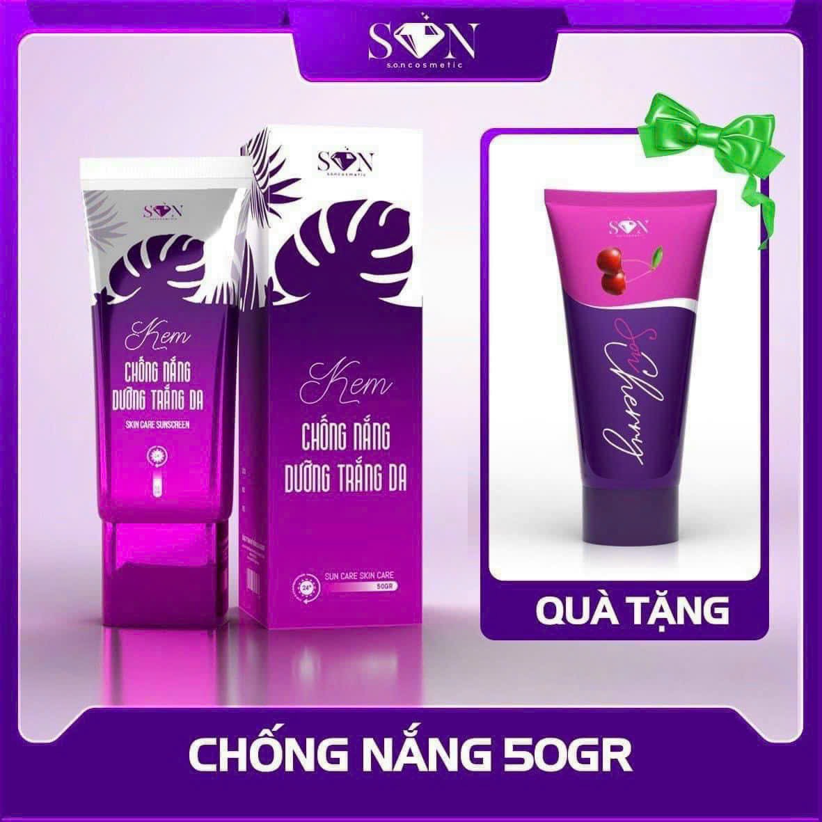 Mua 1 chống nắng tặng 1 son môi chống nắng kem nền Son Group