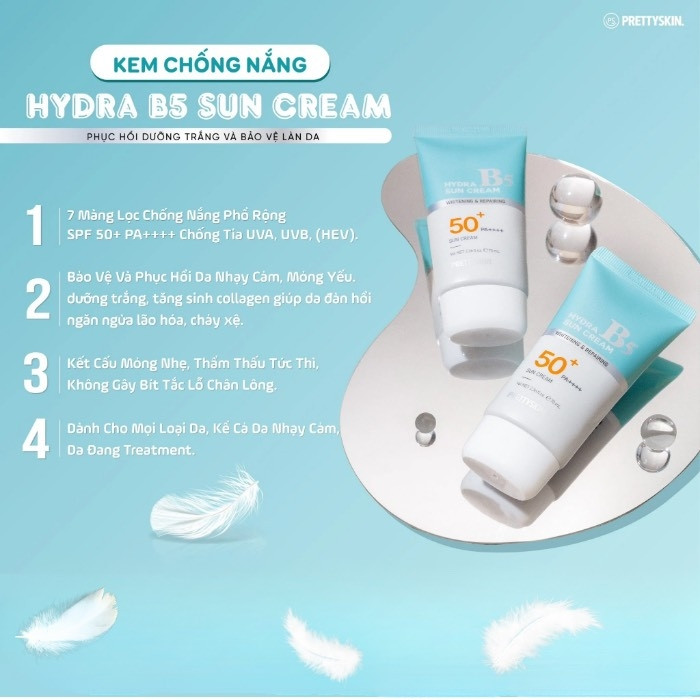 Kem chống nắng Prettyskin Hydra Sun Cream B5 SPF50+ PA++++