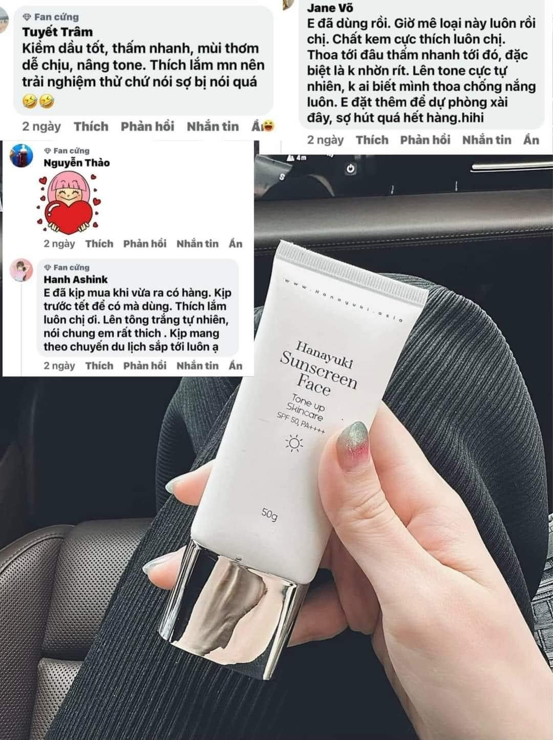 Kem Chống Nắng Nâng Tông Dành Cho Mặt Hanayuki Sunscreen Face Tone Up Skincare