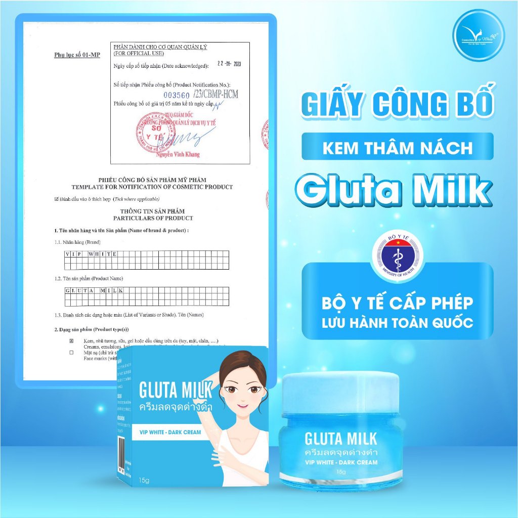 Ai rồi cũng sẽ hết thâm hết hôi mà thôi Gluta Milk Vua của các loại thâm