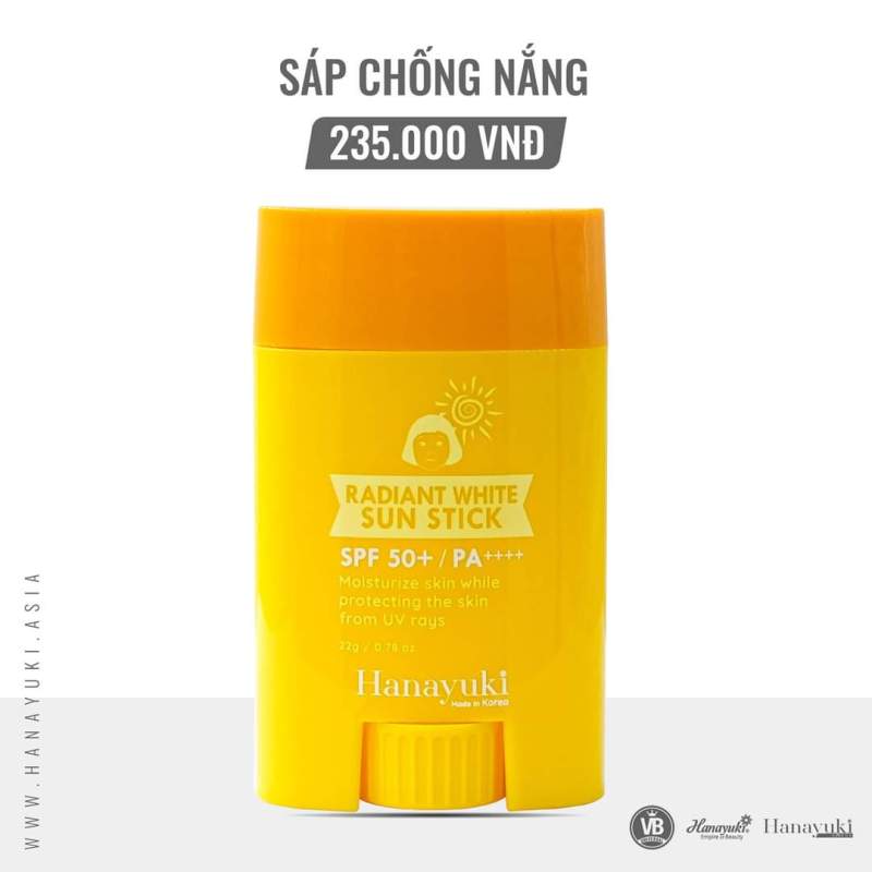 Sáp Chống Nắng Hanayuki Radiant White Sun Stick