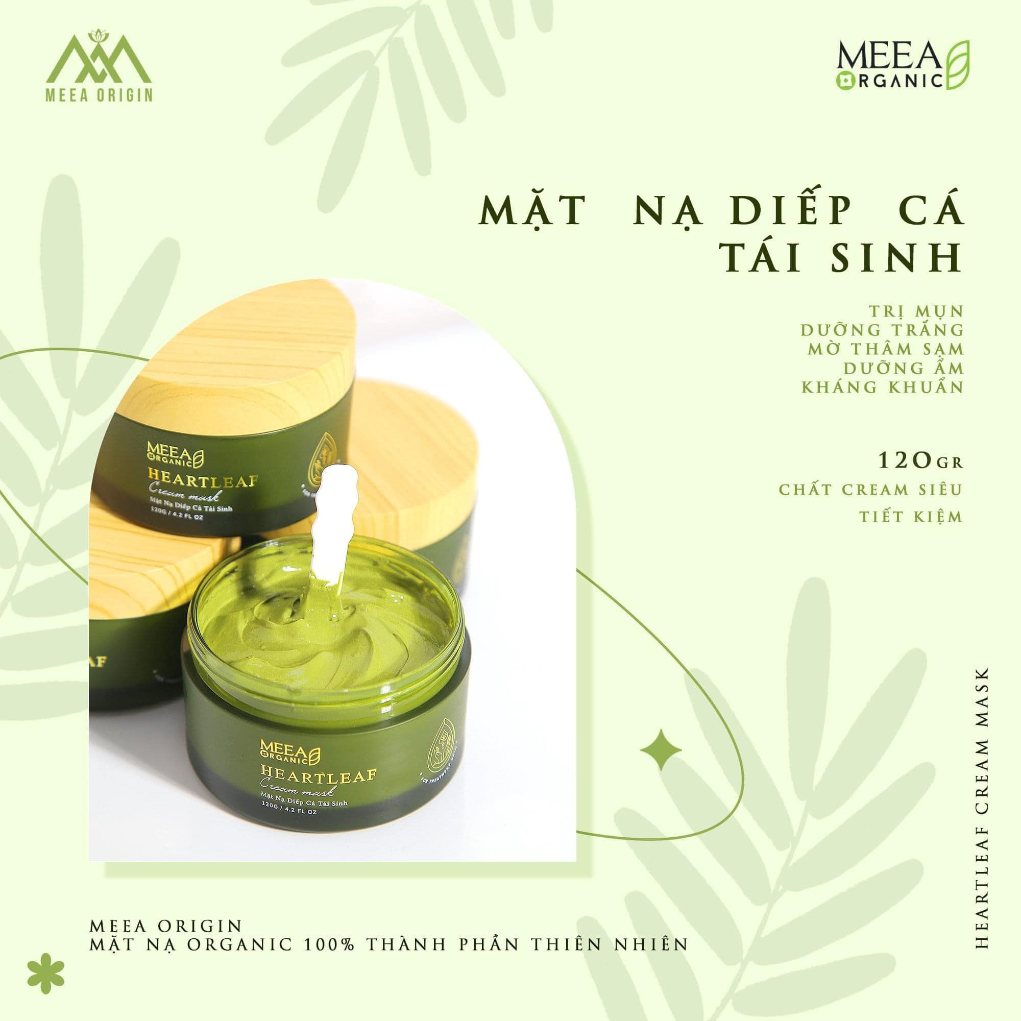 MẶT NẠ DIẾP CÁ MEEA: THẢI ĐỘC, NGỪA MỤN, SÁNG DA