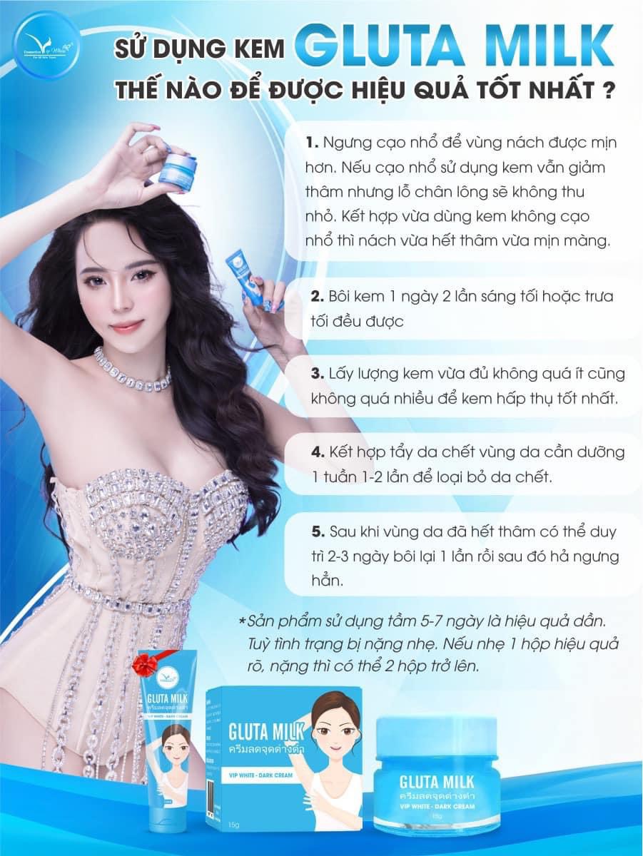 Sử dụng kem Gluta Milk như thế nào để được hiệu quả tốt nhất