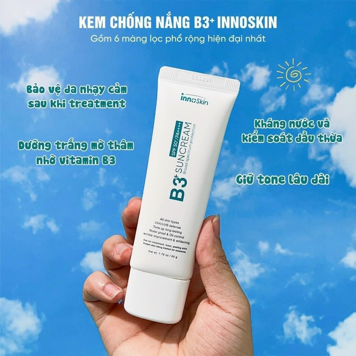 Kem chống nắng B3 InnoSkin on top hot nhất tiktok