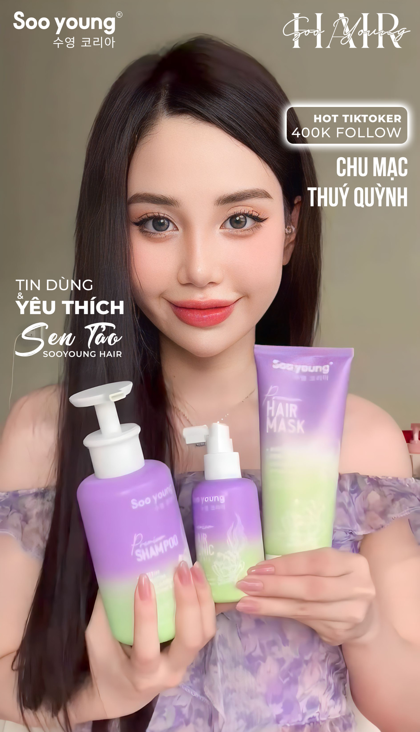 Hot Tiktoker Chu Mạc Thuý Quỳnh với hơn 400k follow